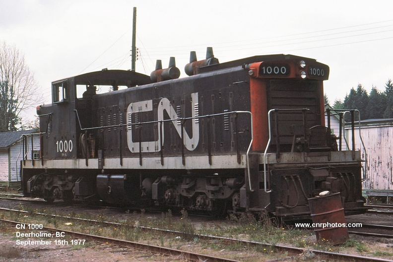 Unit No: 1000
Builder: GMD-1958
Type: GMD-1
Class: GR-12m
Location: Deerholme, BC
Date: September 15th 1977
Photographer: Gord Hilderman Collection 1000.jpg